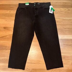 Dip High Rise Straight Leg Jeans Button Fly NWT Size 20W Black